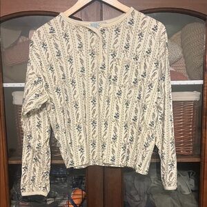 Vintage Floral Cream Sweater